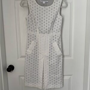 Elegant White Eyelet Dress